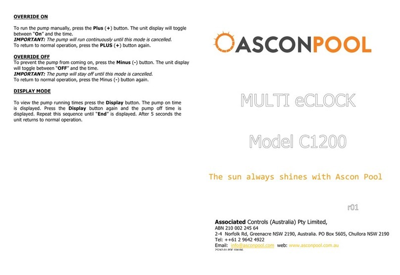 Ascon Pool C1200 quick start guide