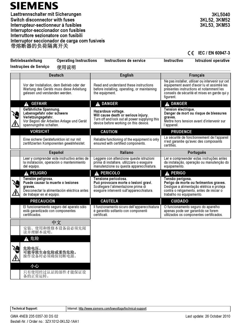 Siemens 3KL5040 User manual