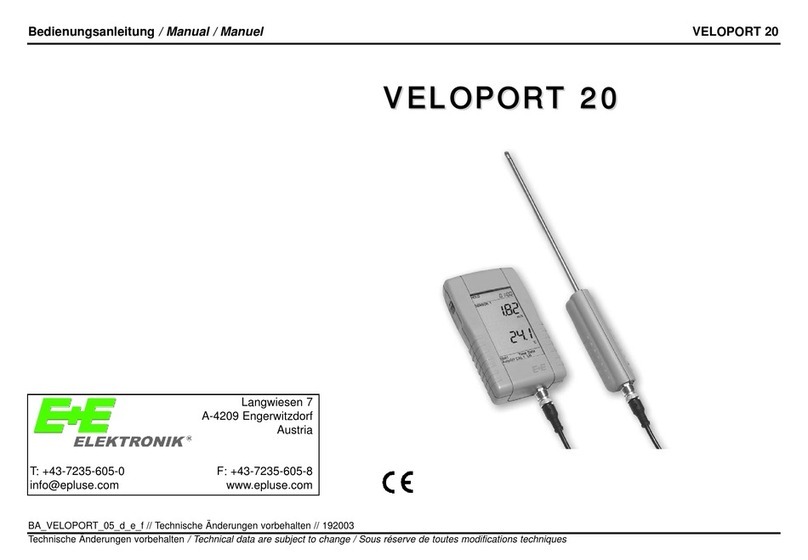 E+E Elektronik VELOPORT 20 manual