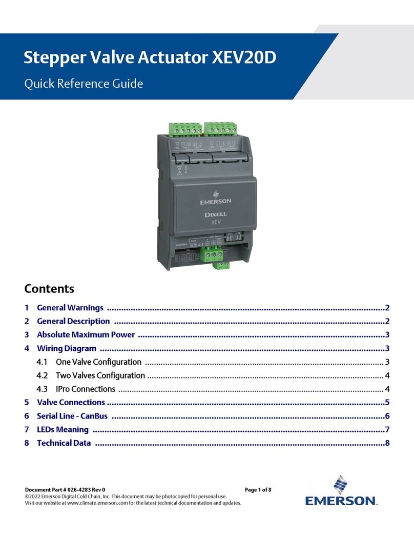 Emerson Dixell XEV20D User manual