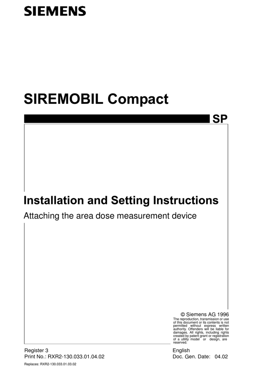Siemens SIREMOBIL Compact Installation and setting instructions