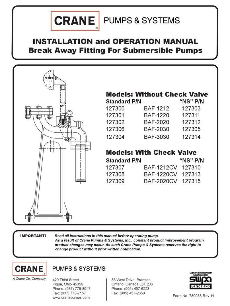 CRANE PUMPS & SYSTEMS BAF-1212 Installation and operation manual