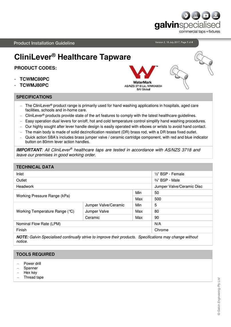 Galvin Specialised CliniLever TCWMC80PC manual