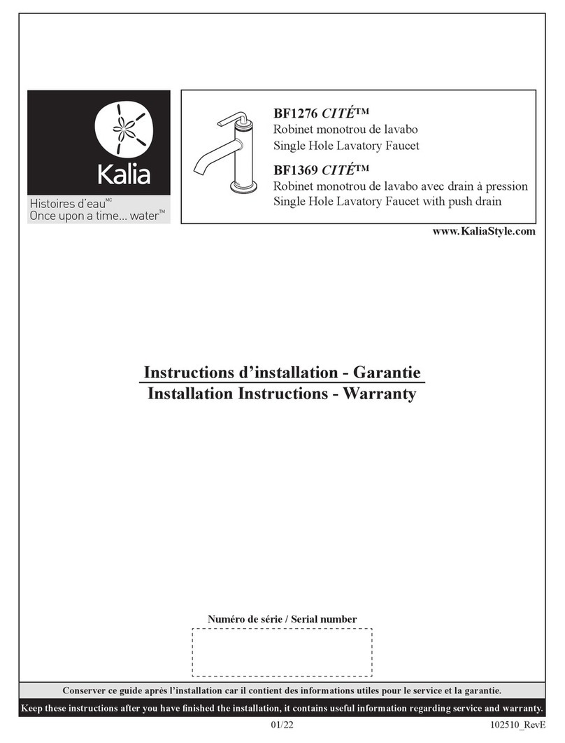 Kalia CITE BF1276 Installation guide