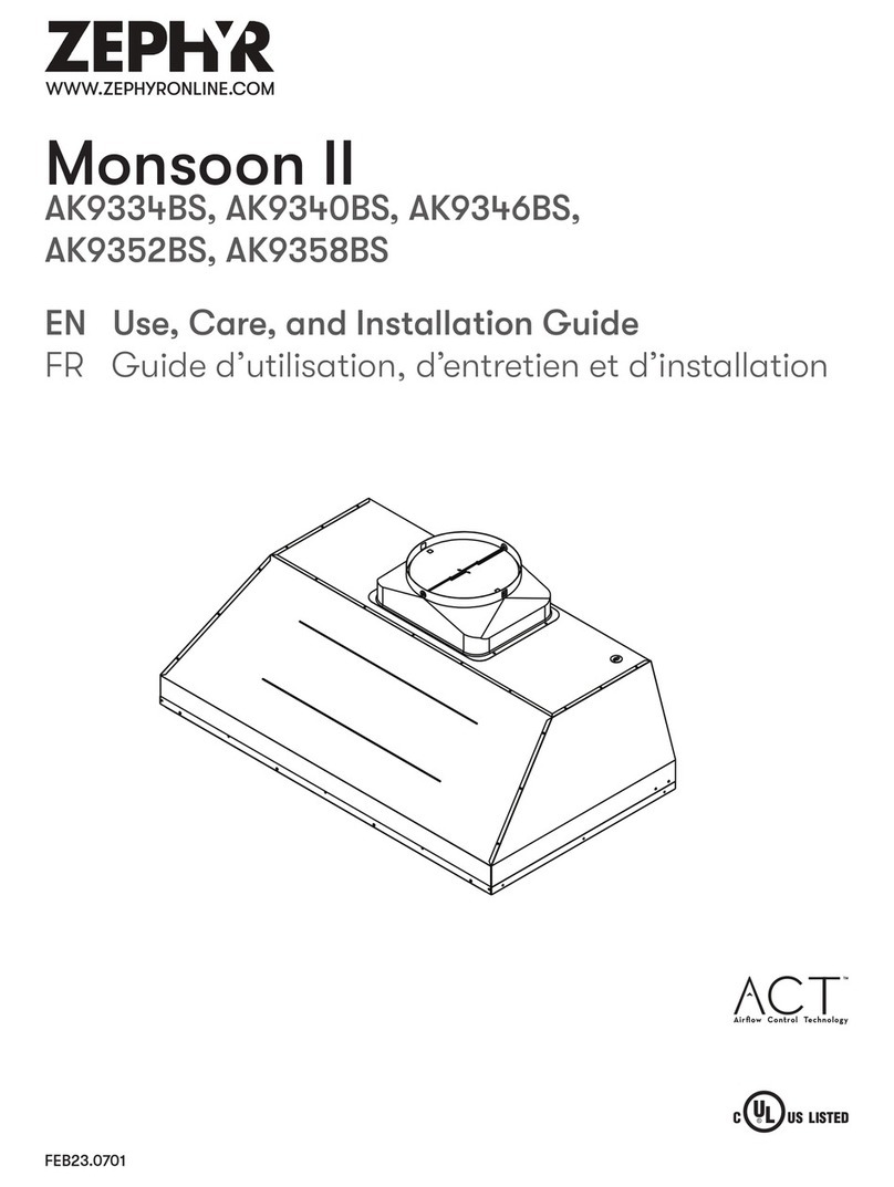 Zephyr AK9358BS Installation guide