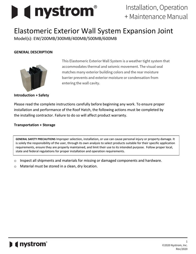 nystrom EJ-EWN-200MB quick start guide