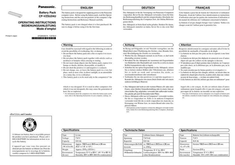Panasonic CF-VZSU24U User manual
