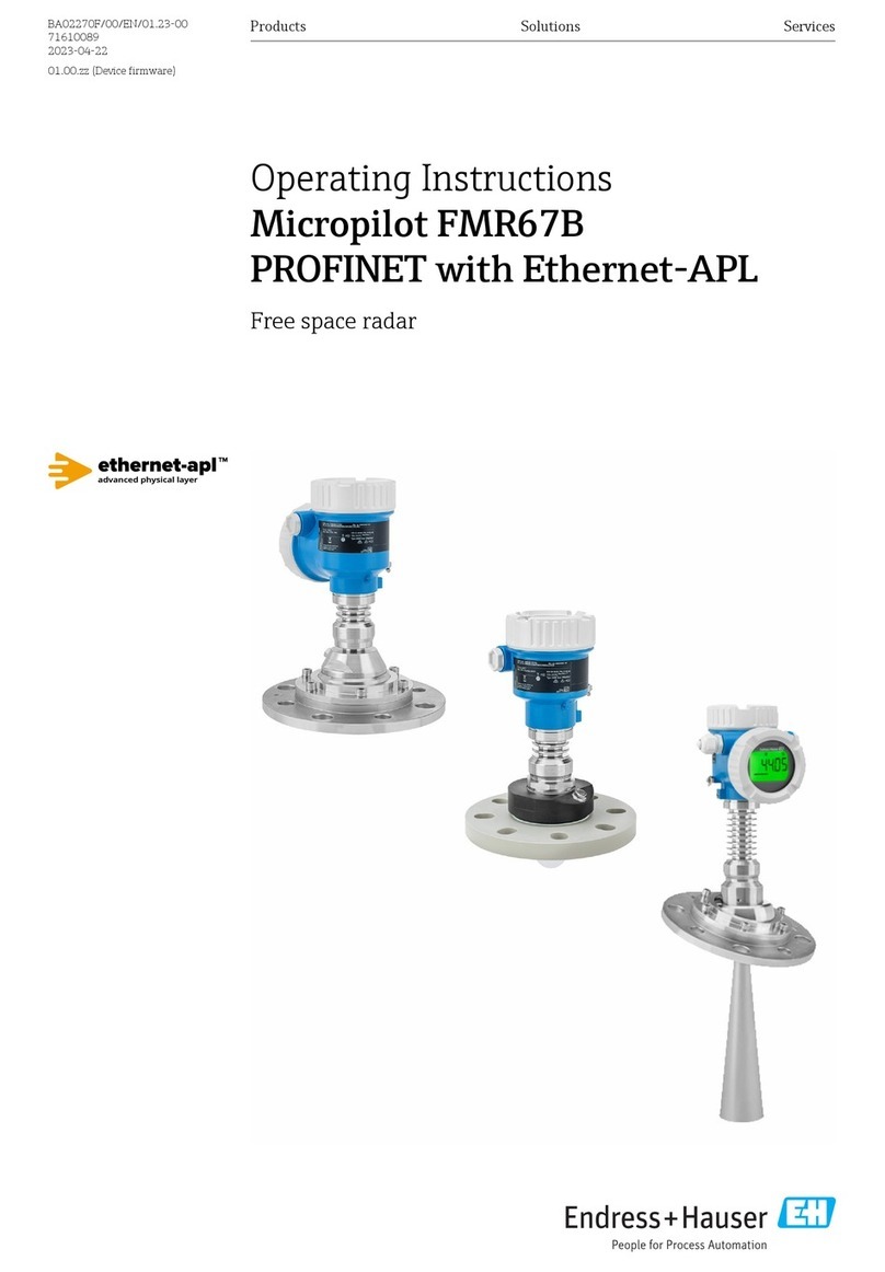 Endress+Hauser Micropilot FMR67B User manual