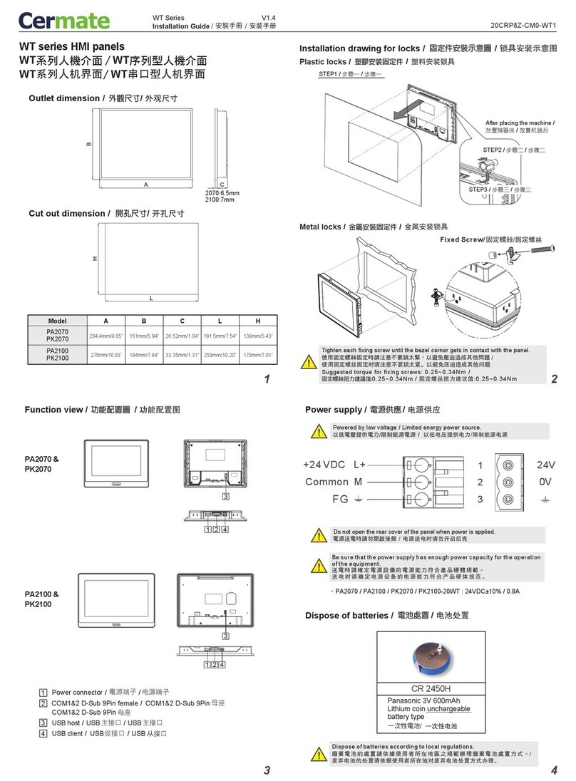 Cermate Technologies WT Series User manual