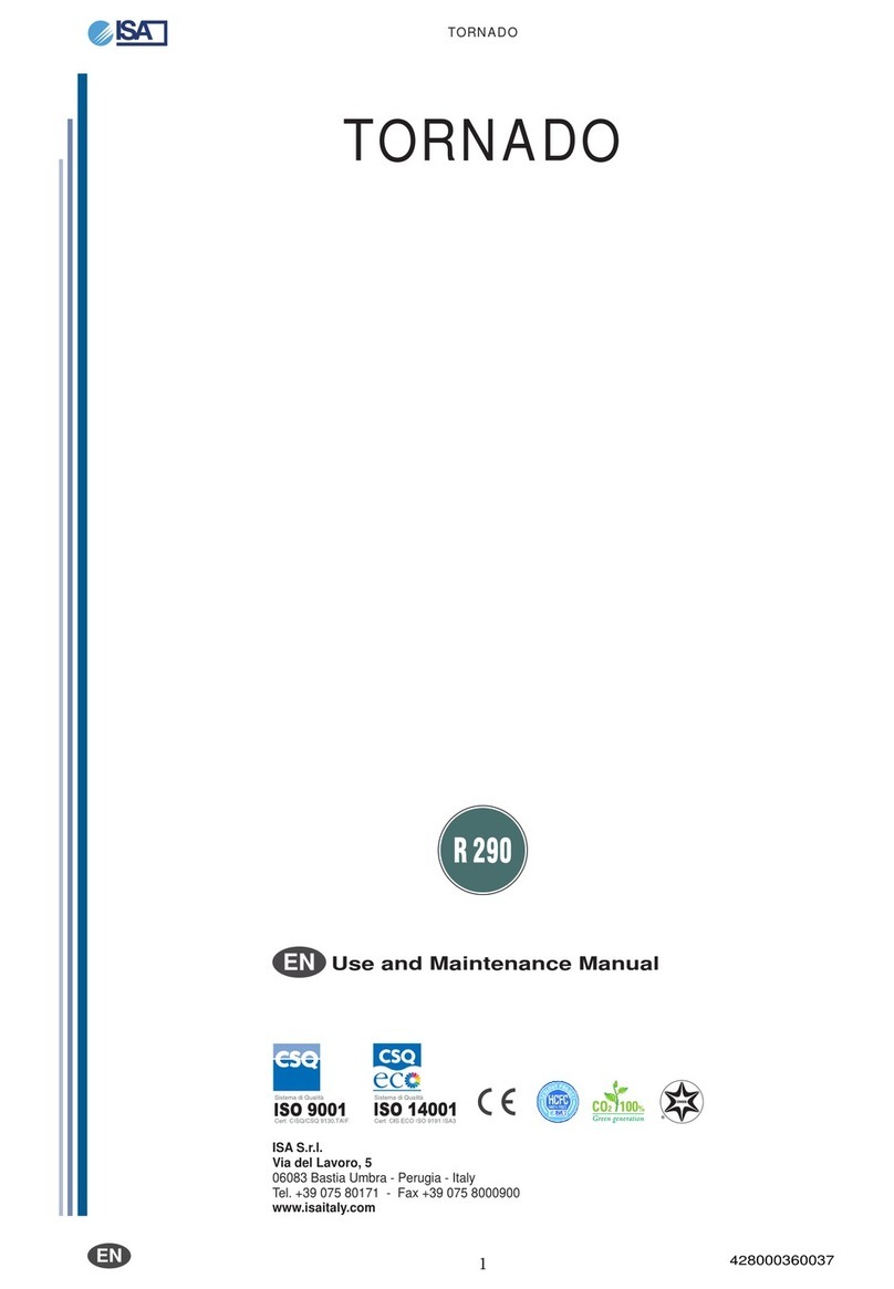 ISA tornado 50 RV TN Use and maintenance manual ISA tornado 50 RV TN Use and maintenance manual