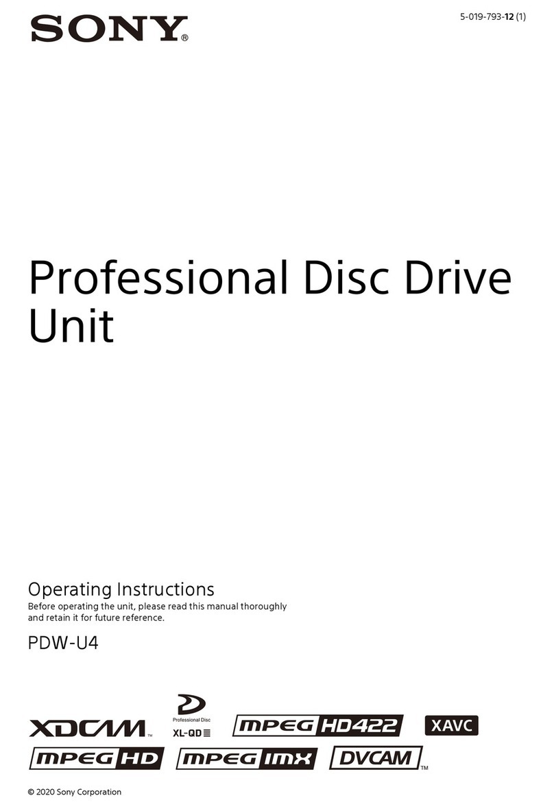 Sony PDW-U4 operating instructions