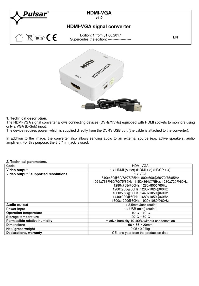 Pulsar HDMI-VGA User manual