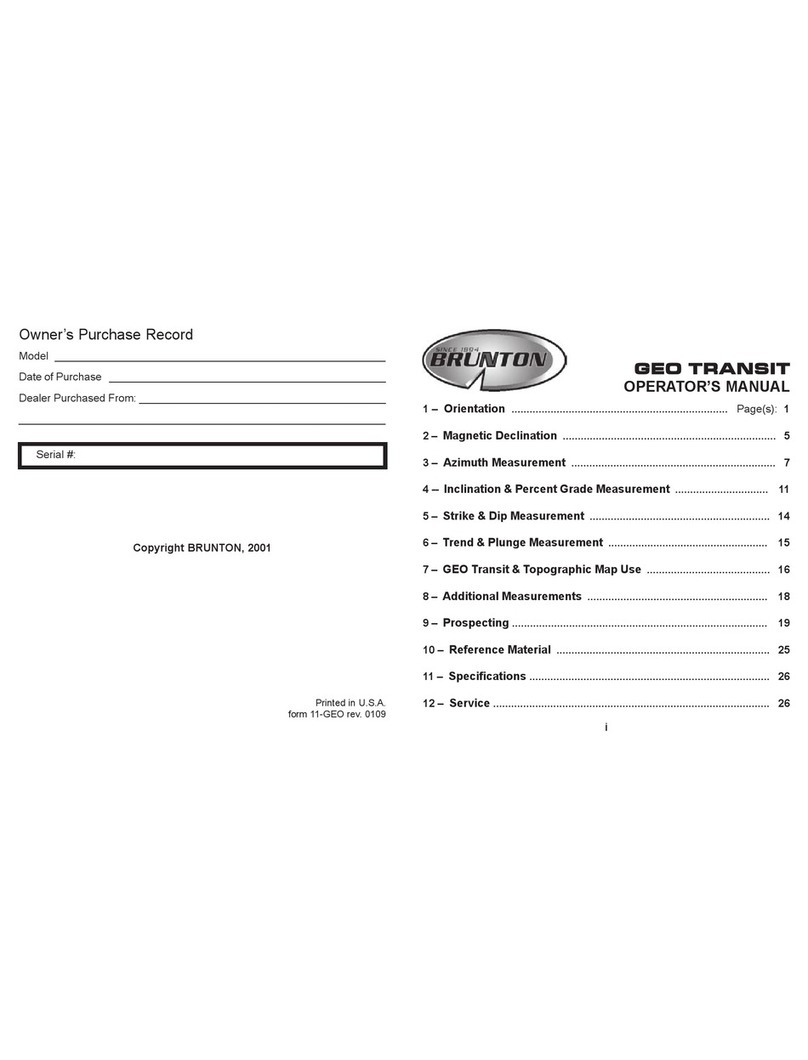 Brunton GeoTransit Operator's manual