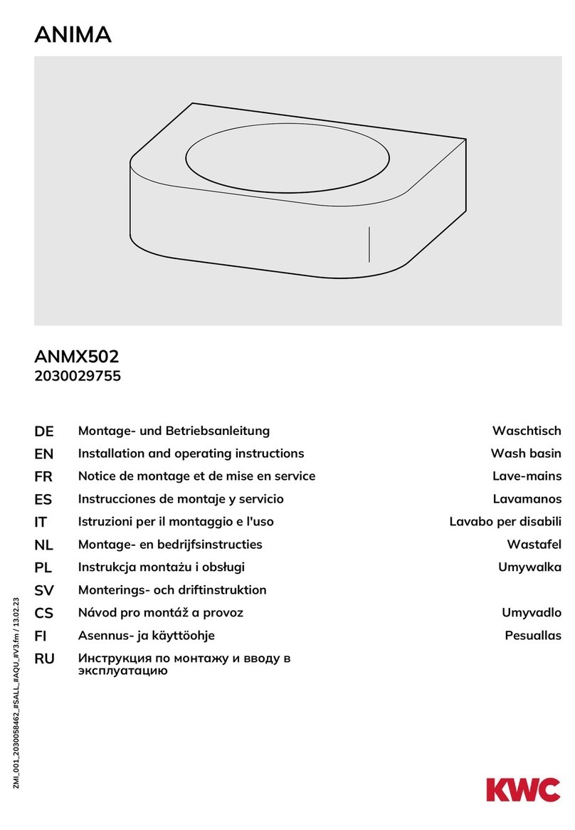 KWC ANIMA ANMX502 Installation and operating instructions