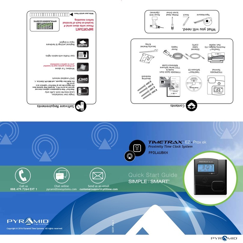 Pyramid TIMETRAX EZ Prox ek User manual