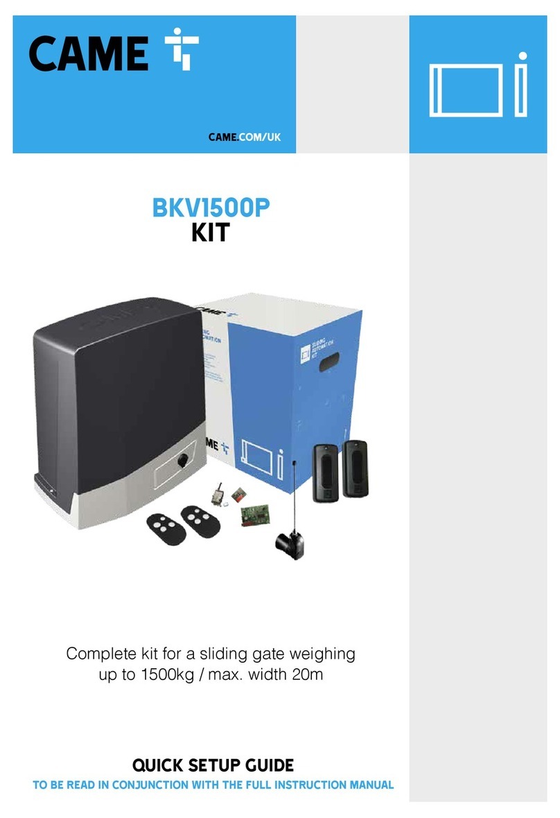 CAME BKV1500P User manual
