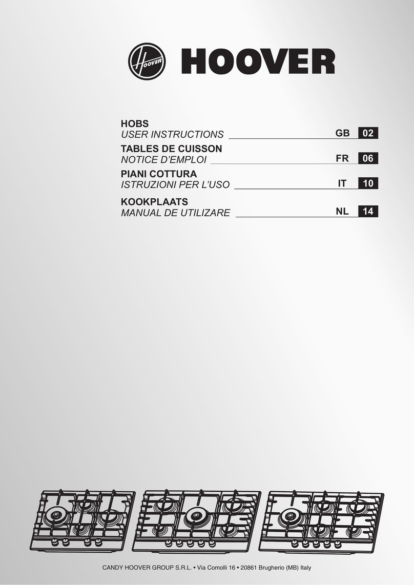Hoover HHG7WL5WC5X User manual