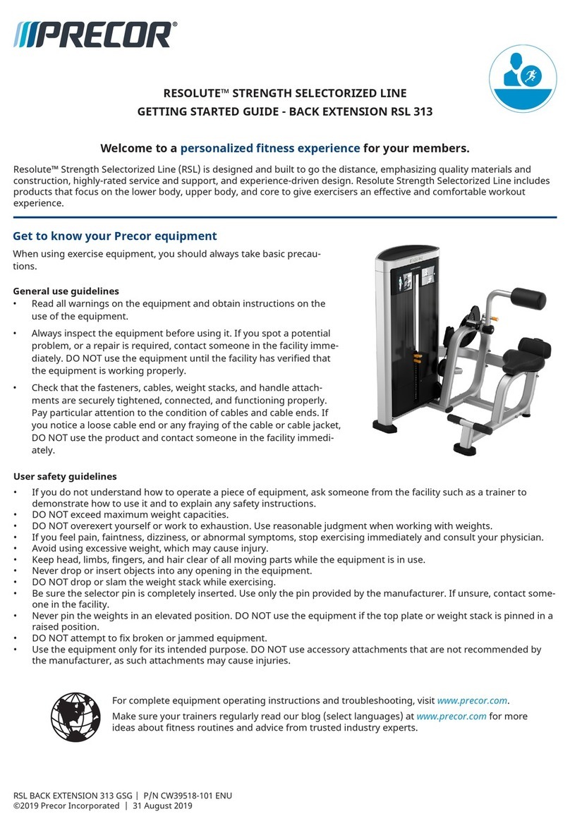 Precor Resolute RSL 313 User manual