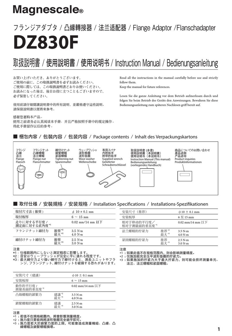 Magnescale DZ830F instruction manual
