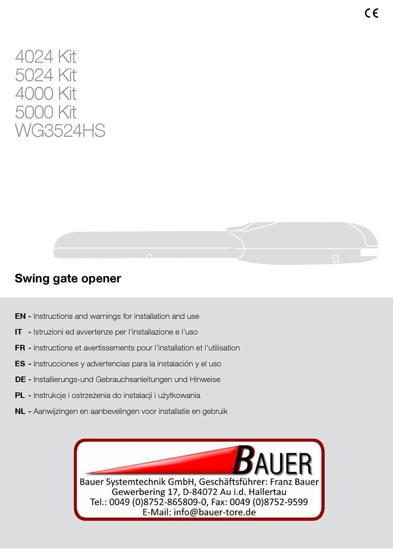 Bauer 4024 Kit Instructions and warnings for installation and use