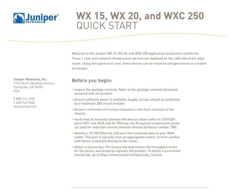 Juniper WX 15 User manual Juniper WX 15 User manual