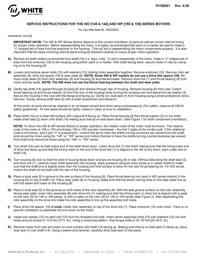 White WD 145 Series User manual