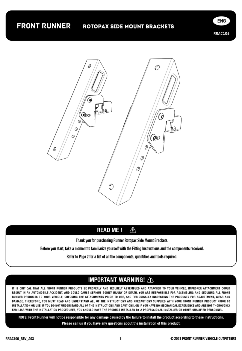 Front Runner ROTOPAX RRAC106 User manual