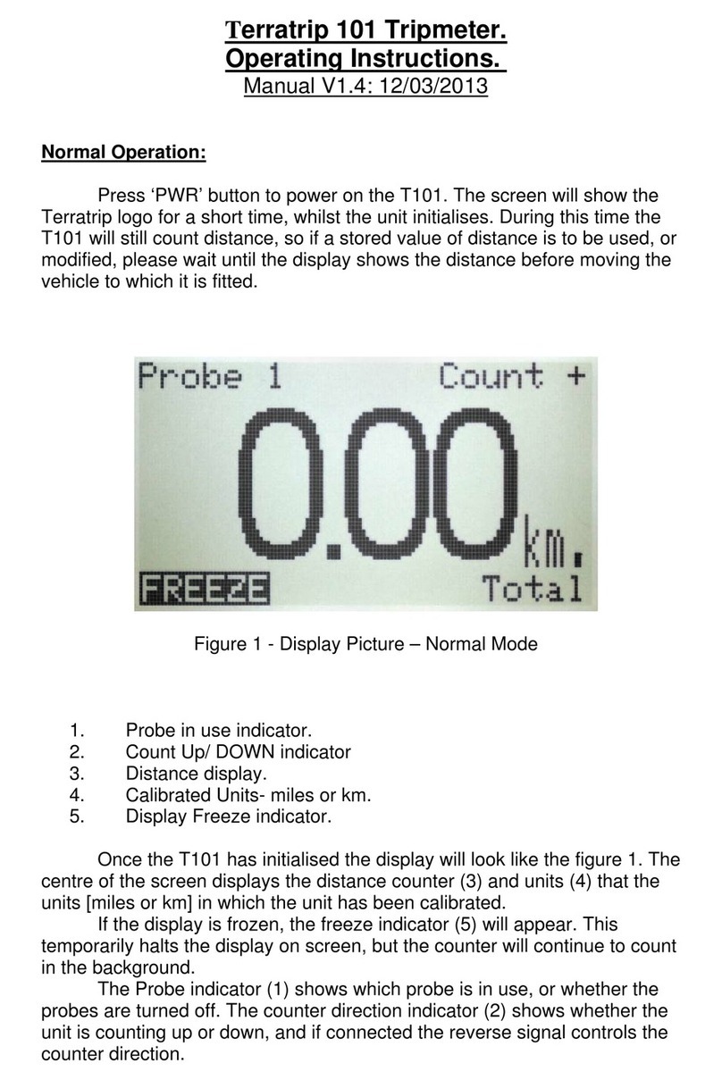 Terratrip Tripmeter 101 operating instructions