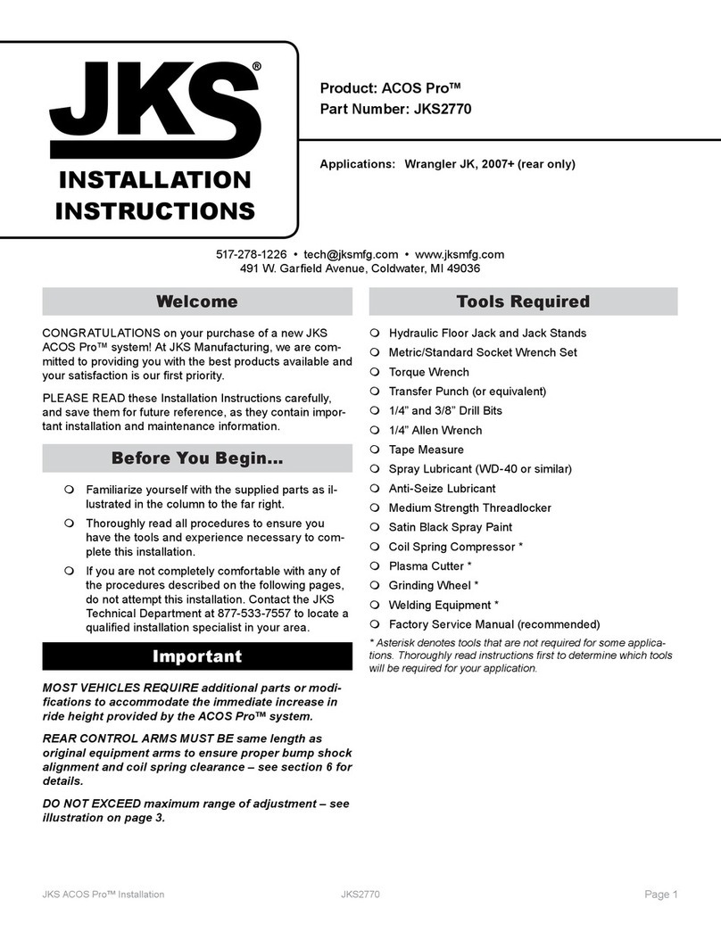 JKS ACOS Pro JKS2770 installation instructions