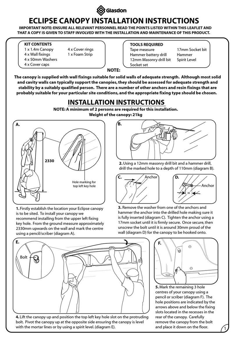 Glasdon ECLIPSE installation instructions