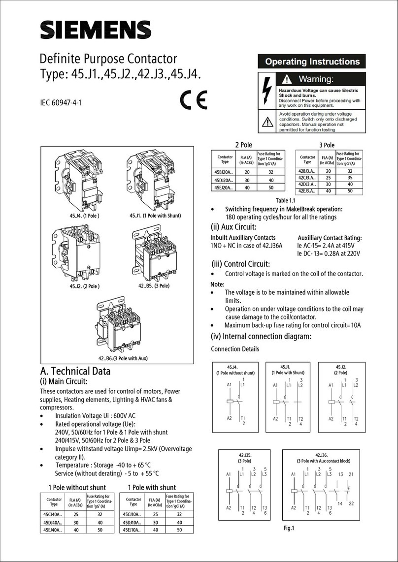 Siemens 45BJ20A Series manual