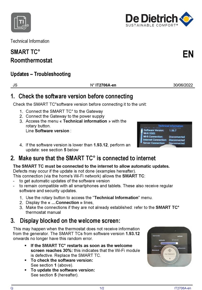 DeDietrich SMART TC technical information