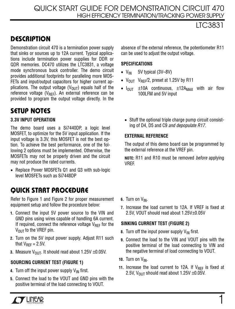 Linear Technology DEMONSTRATION CIRCUIT 470 quick start guide