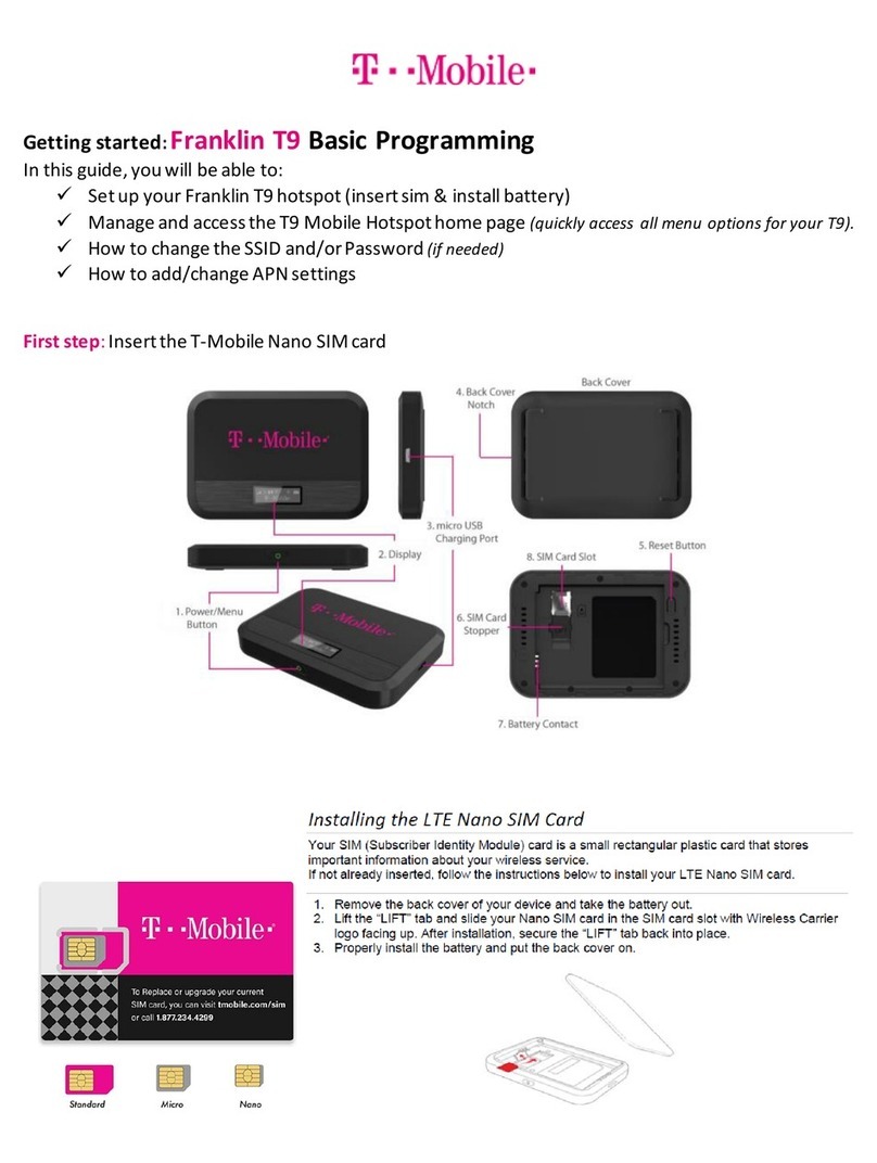 T-Mobile Franklin T9 User manual