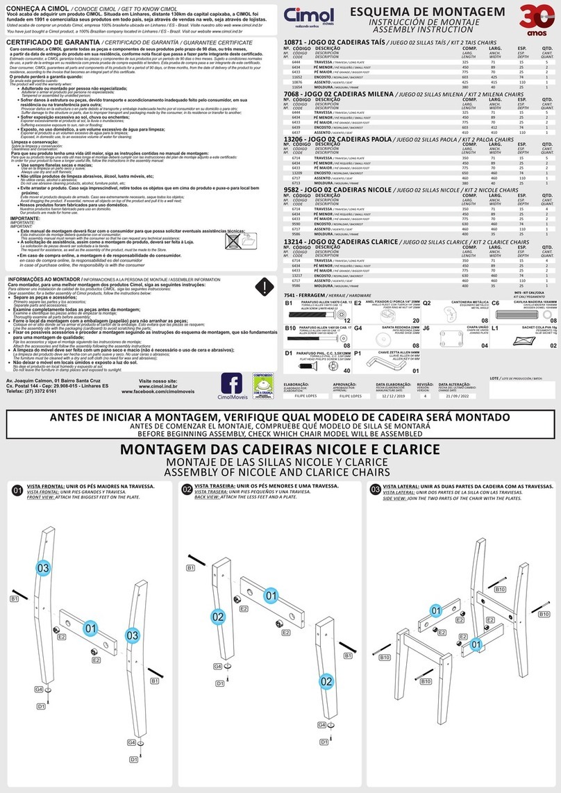 cimol TAIS 10871 Assembly instruction