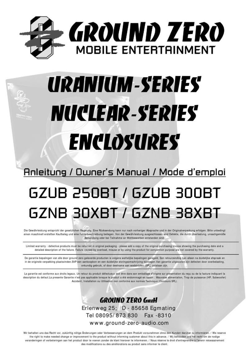 Ground Zero URANIUM Series owner's manual