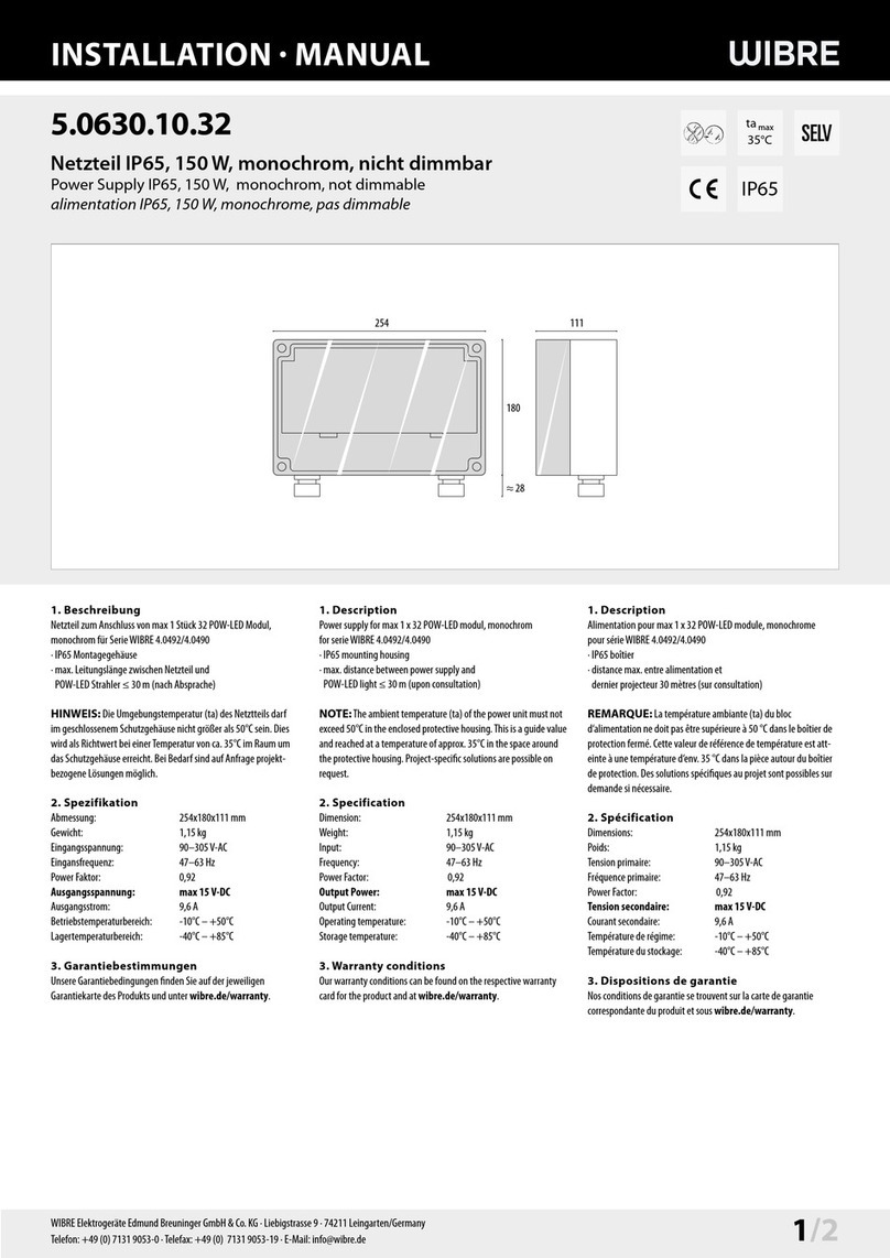 Wibre 5.0630.10.32 installation manual