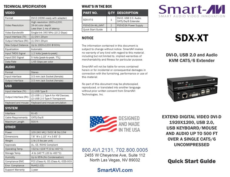 SMART-AVI SDX-XT User manual