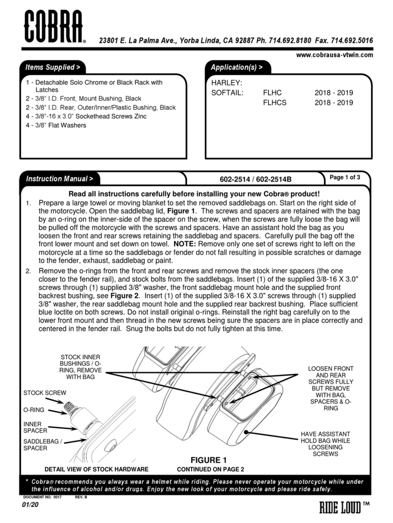 Cobra FLHC 2018 instruction manual