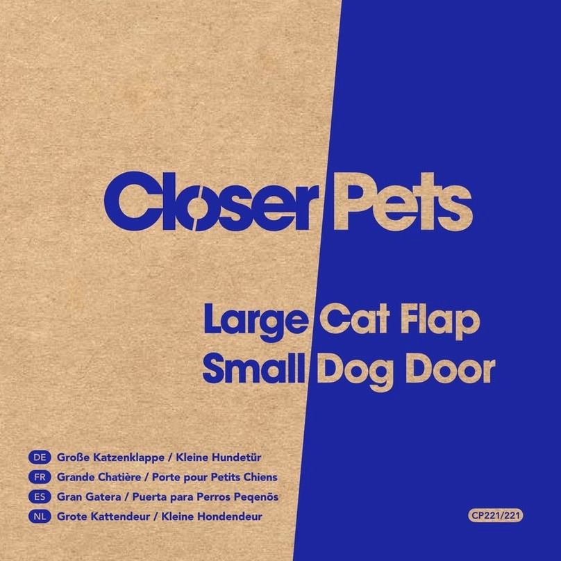 Closer pets Large Cat Flap manual Closer pets Large Cat Flap manual