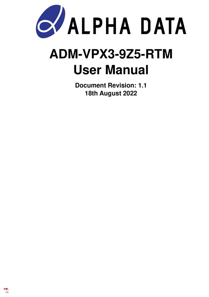 Alpha Data ADM-VPX3-9Z5-RTM user manual