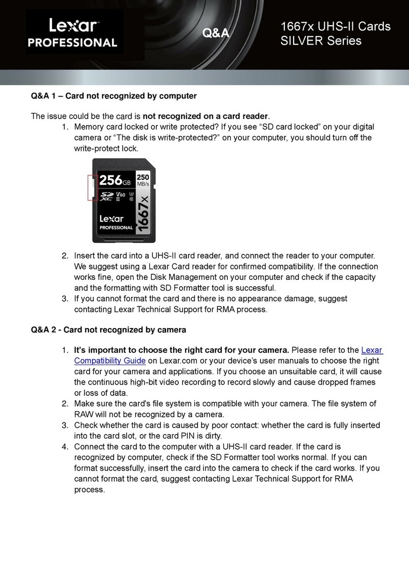 Lexar SILVER Series User manual