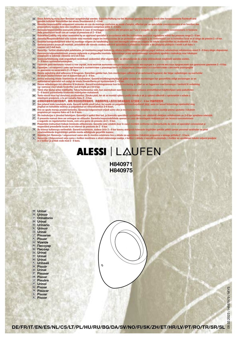 Laufen IlBagnoAlessi H840971 quick start guide