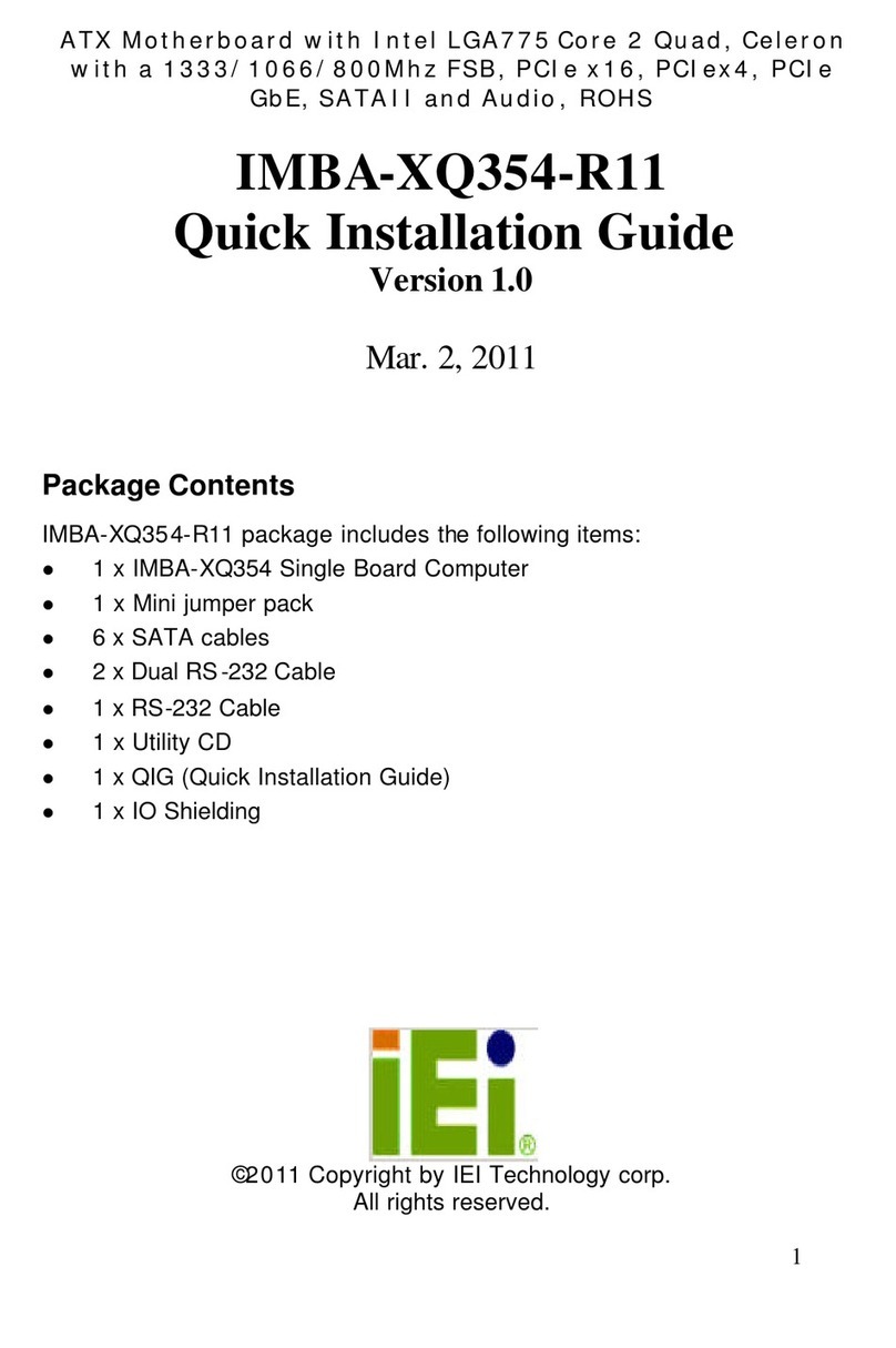 IEI Technology IMBA-XQ354-R11 User manual