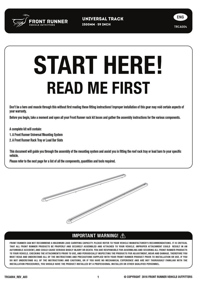 Front Runner TRCA004 User manual