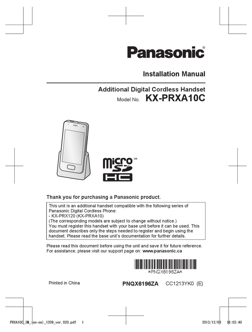Panasonic KX-PRXA10C installation manual