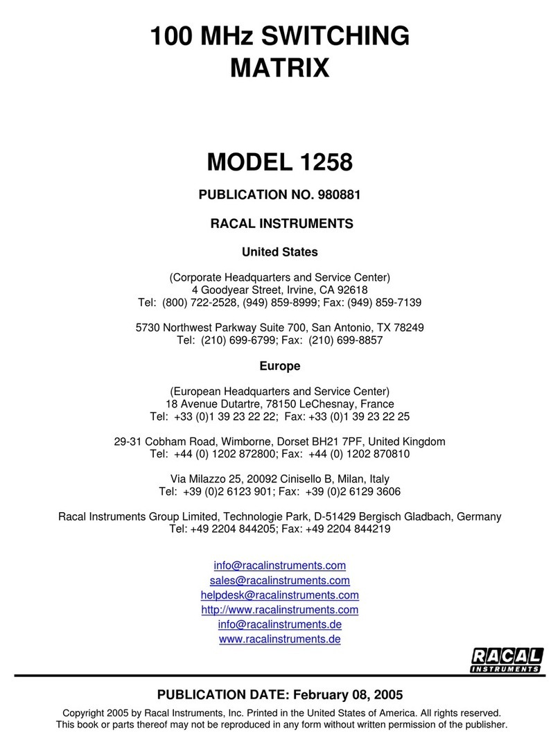 Racal Instruments 1258 User manual