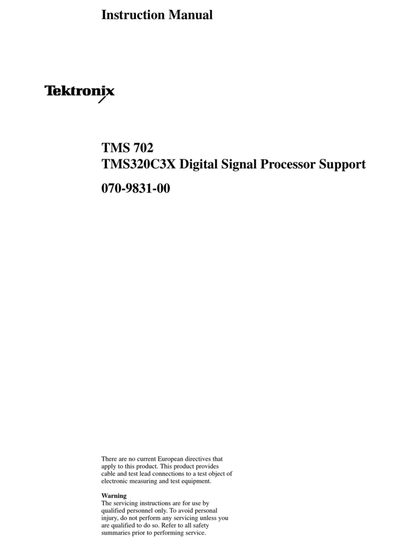 Tektronix TMS 702 User manual