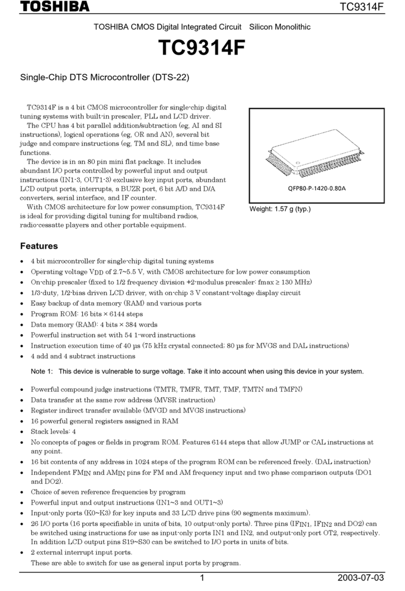 Toshiba TC9314F User manual Toshiba TC9314F User manual