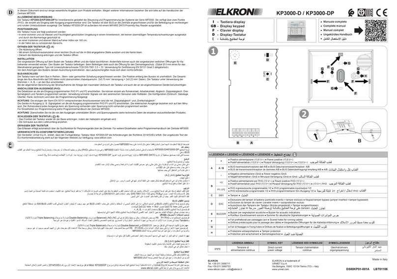 Elkron KP3000-D Complete manual